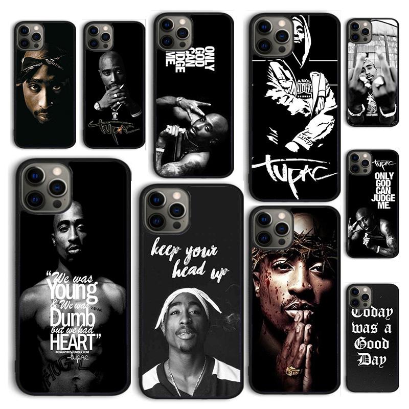 Hiphop Rap Singer 2Pac Tupac Shakur Phone Case Cover for iPhone 17 Air 16 16e 15 12 11 13 14 Pro Max Plus Coque