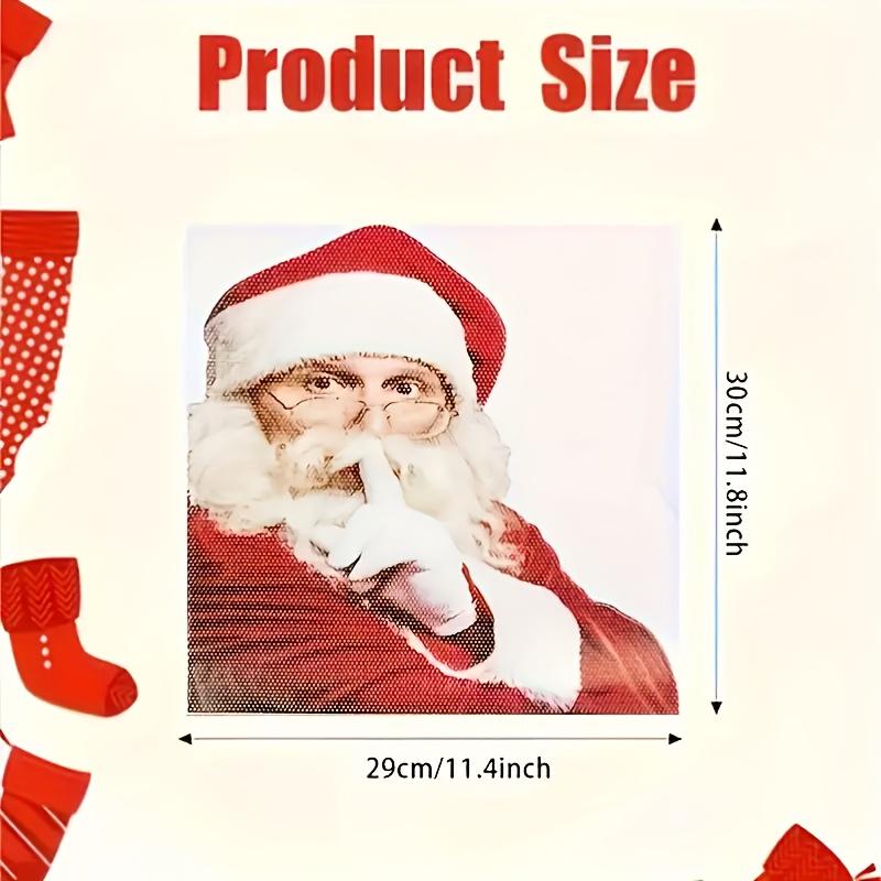 Waterproof Realistic Santa Claus Sticker Christmas Car Window Glass Decal Decoration Ride With Santa Funny Christmas Window