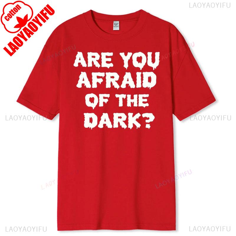 Halloween Tee Are You Afraid of The Dark Printed Breathable TShirt Vintage Inspired Retro Halloween Shirt Nostalgic Spooky Gift