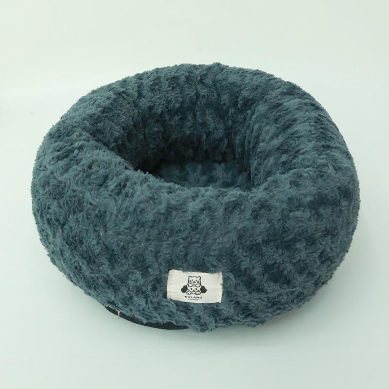 Warmer Langer Samt Abnehmbares Nest Katzenschlafnest Rosen Samt Verdickt Abnehmbar Vollständig Waschbar Universelle Nestunterlage für Hunde und Katzen