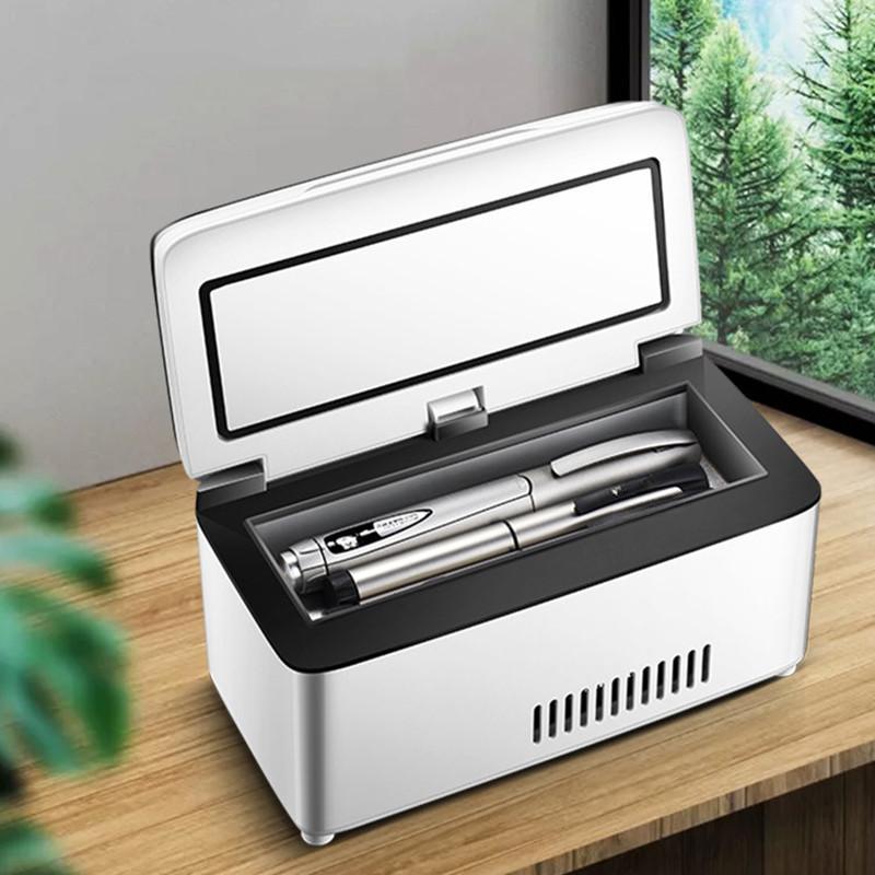 0-18 Degrees Refrigerated Insulin Pill Medicine Carrying Case USB Charging Refrigerated Incubator High Power Mini Refrigerator