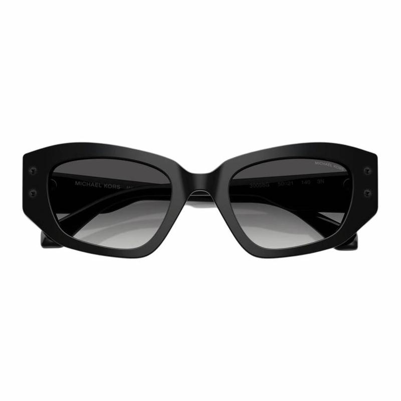 Michael Kors Mirror Logo Acetate Irregular Sunglasses Women's Black