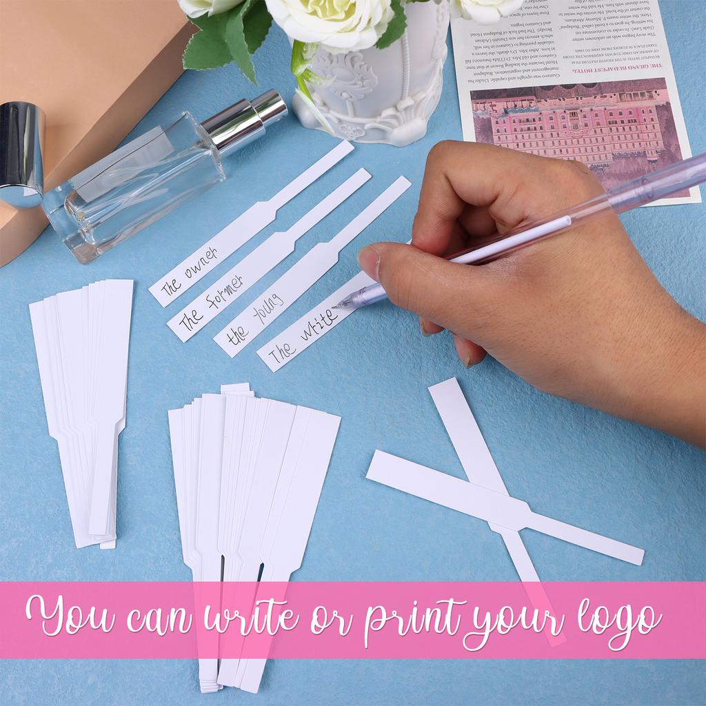 Youdaju 1000 Pcs Perfume Test Strips Fragrance Strips White Perfume Paper Strips Disposable Paper Test Strips Portable Blank Fra