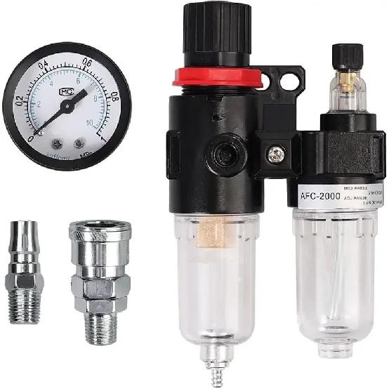 AFR-2000 Pneumatikfilter Luftaufbereitungseinheit Druckregler Kompressor Reduzierventil Öl AFR2000 Manometer Wasserabscheider