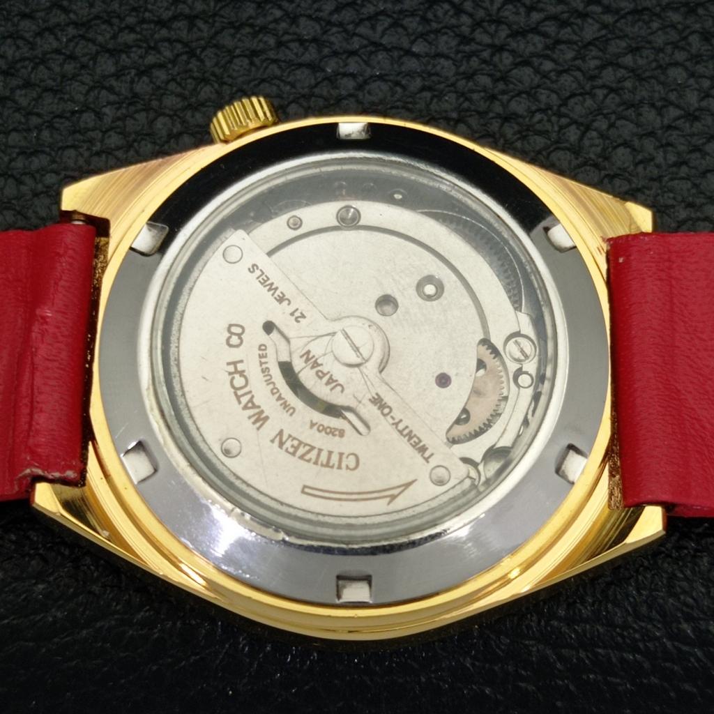 REFURBISHED MENS CITIZEN AUTOMATIC 8200 JAPAN WHITE COLOR DIAL WATCH A432386-2 R111-a432386