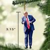 4PCS Donald Dancing Ornaments Valentine's Day Ornament Funny Birthday Gag Gifts for President Donald MAGA Ornament 2D Acrylic Home Decorations