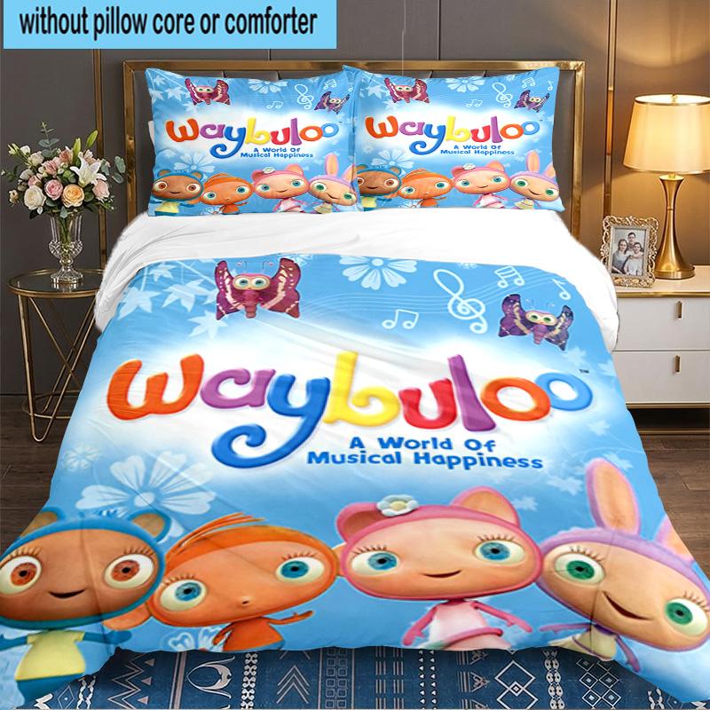 Waybuloo Adventures 3PCS Bedding set,Ideal for 1pc Duvet Cover And 2pcs Pillowcases Perfect for Fan gift,Ideal for Bedroom, Dormitory