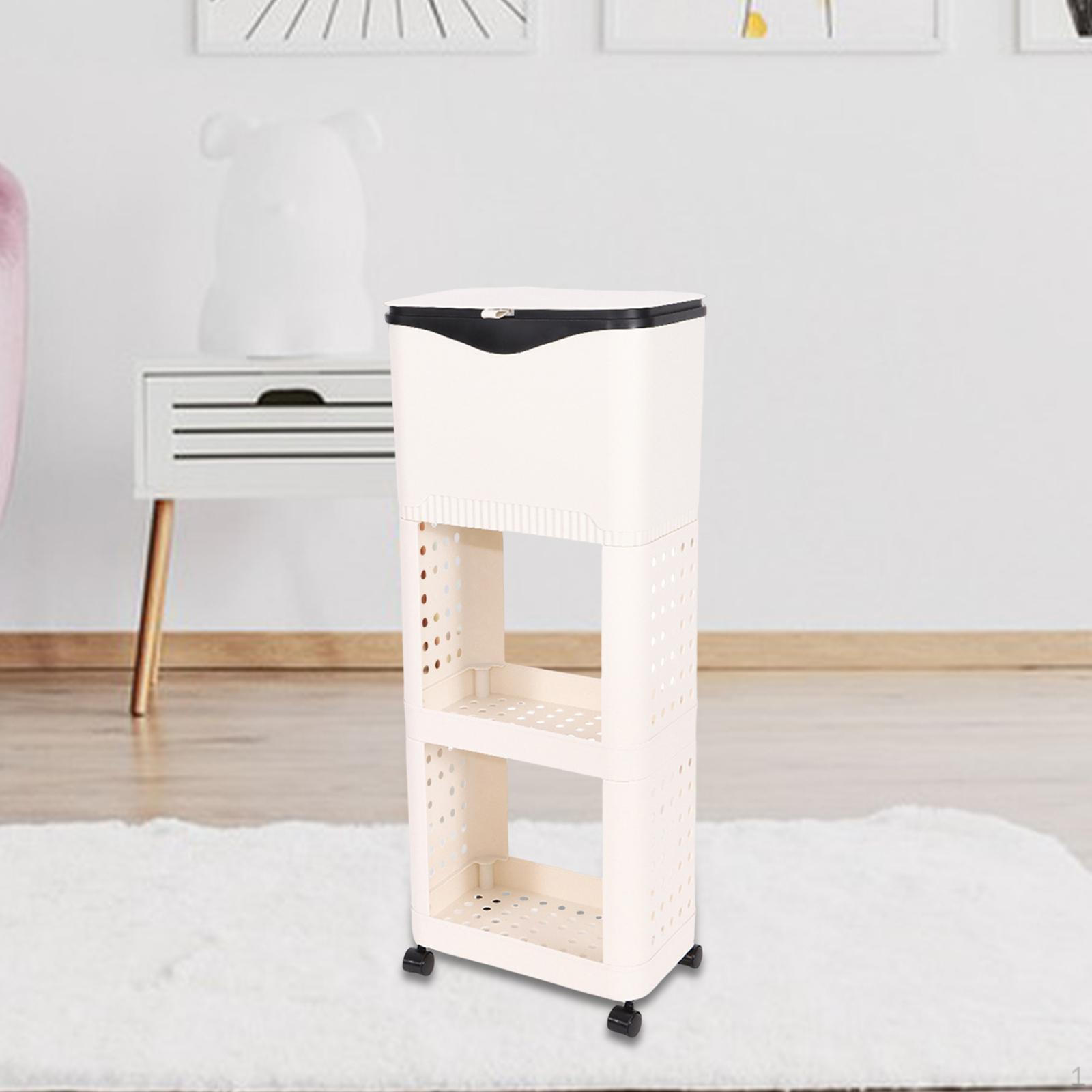 

Кухонное мусорное ведро мусорный бак с полкой органайзер для экономии места узкая корзина для мусора для общежития прачечной белый