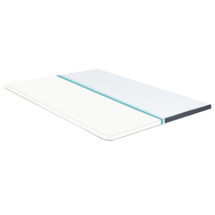 VidaXL Mattress Topper for Divan Bed Mattress Protector Bed Protector Cover Washable Comfortable Soft White and Dark Grey 288214
