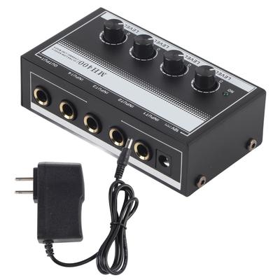 Sound Mixer 4 Channels Line Low Noise Mini Compact for Club Stage