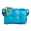 Padded Cassette Intreccio Weave Lambskin Mini Shoulder Bag Women Bags Gold Blue 716648VCQR14619