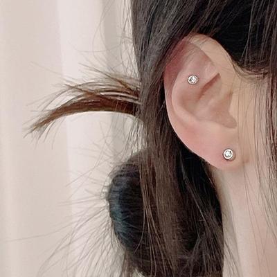 Damen Kubik Rund Täglich Magnetisch Fake Piercing