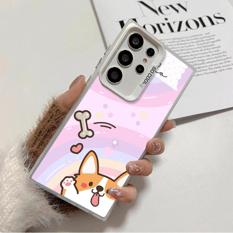 

Corgi Dog Cute Soft Phone Case for Samsung Galaxy S24 S25 FE S26 Edge S23 Ultra S22 Plus S21 + Shockproof Cover Back Shell Samsung S23