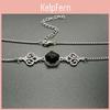 Gothic Obsidian Necklace With Geometric Pendant For Women Summer 2025 Fashion Accessory