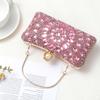 uxcell Evening Sparkling Crystal Rhinestone Clutch Bag with Two Chain Perfect for and Pink Women's Bag, Straps, Weddings, Evenings, Weekends,