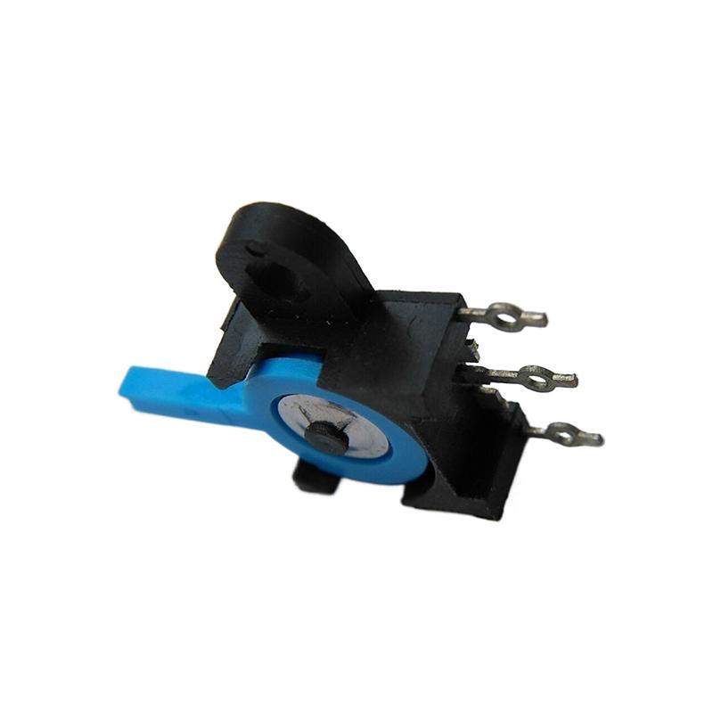 10Pcs Soldered Detection Switch Kfc-V-213 Three Pin Patch Single Ear Blue Handle Reset Left And Right Shaking Switch