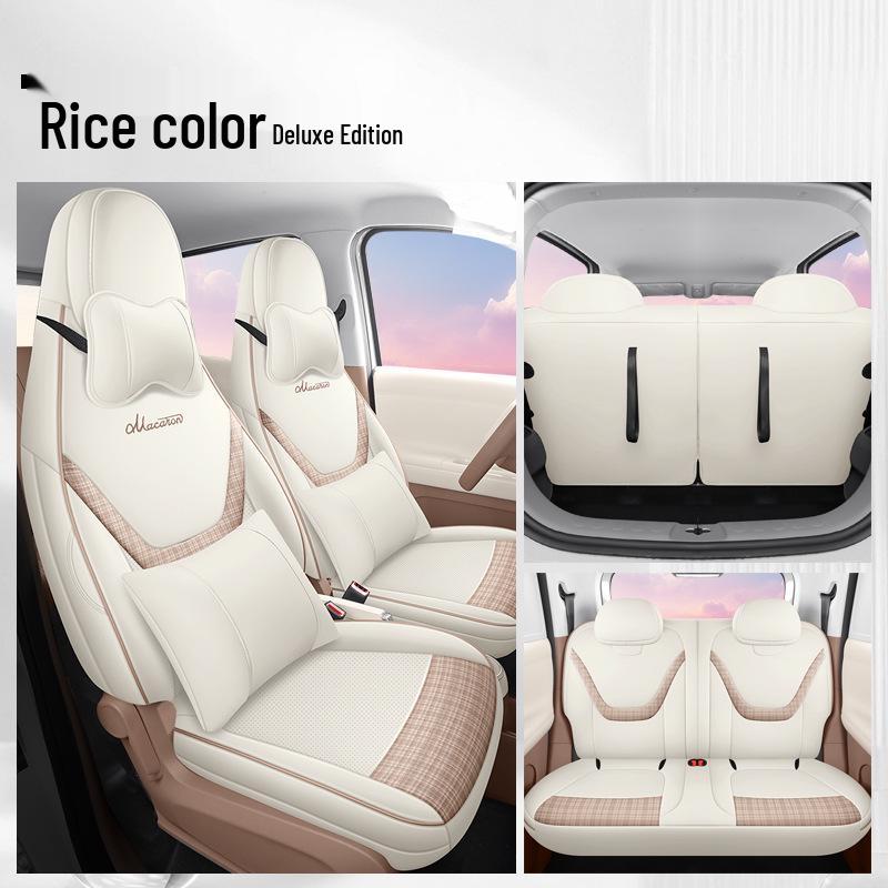 26 Model Wuling Hongguang Mini EV Seat Covers - Macaron Edition, All-Season Cushions