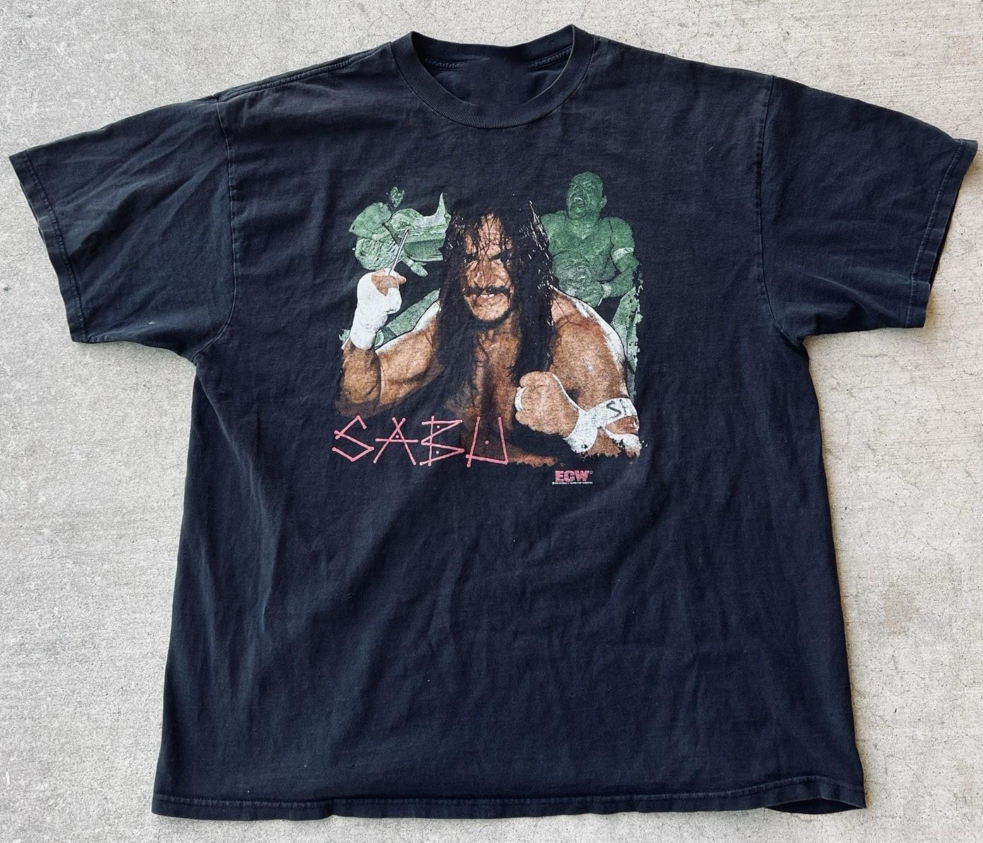 

1996 Sabu Short Sleeve Cotton Gift For Fan Black All Size Shirt Unisex T-Shirt XXXXL