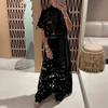 Women's Hollow Out Floral Lace Cropped Shirt Wide Leg Pants Set Elegant Collared Two Piece Outfit