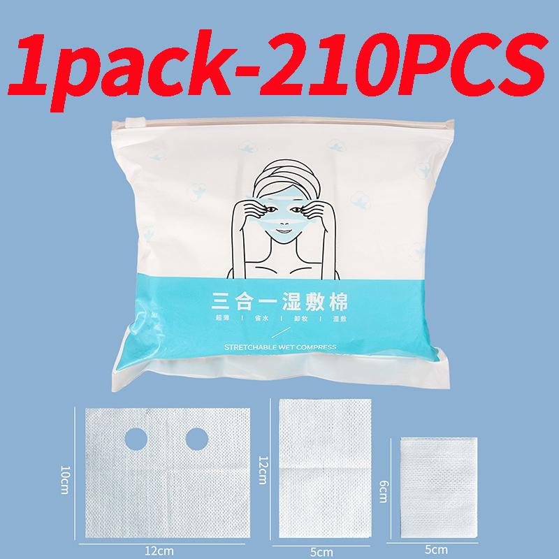 

210-2100 шт. Растягивающиеся Влажные Одноразовые Ватные Диски для Снятия Макияжа, Экономящие Место Ватные Диски, Тонкий Косметический Ватный Диск, Инструмент для Макияжа
