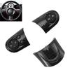 AUTO For MINI Cooper R55 R56 R57 R58 R59 R60 R61 Car Steering Wheel Switch Button Carbon Fiber Trim Cap Multifunction