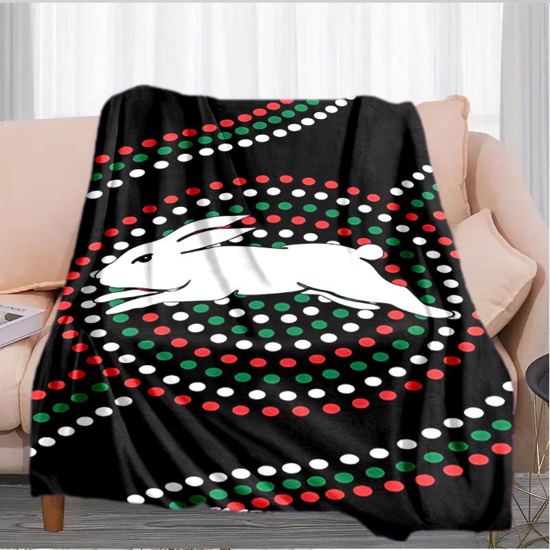 Nrl Rabbit Artwork Design Blanket Suitable for Sofas, Beds, Offices, And Camping - Perfect Gift for Halloween Christmas