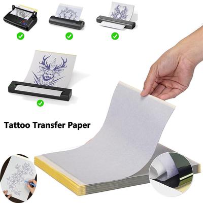 Tatuiruočių perkėlimo popieriaus lapai Tatuiruočių trafaretinis popierius A4 dydžio 4 sluoksnių „pasidaryk pats“ tatuiruočių perkėlimo popierius Tatuiruočių rinkinys Tatuiruočių reikmenys