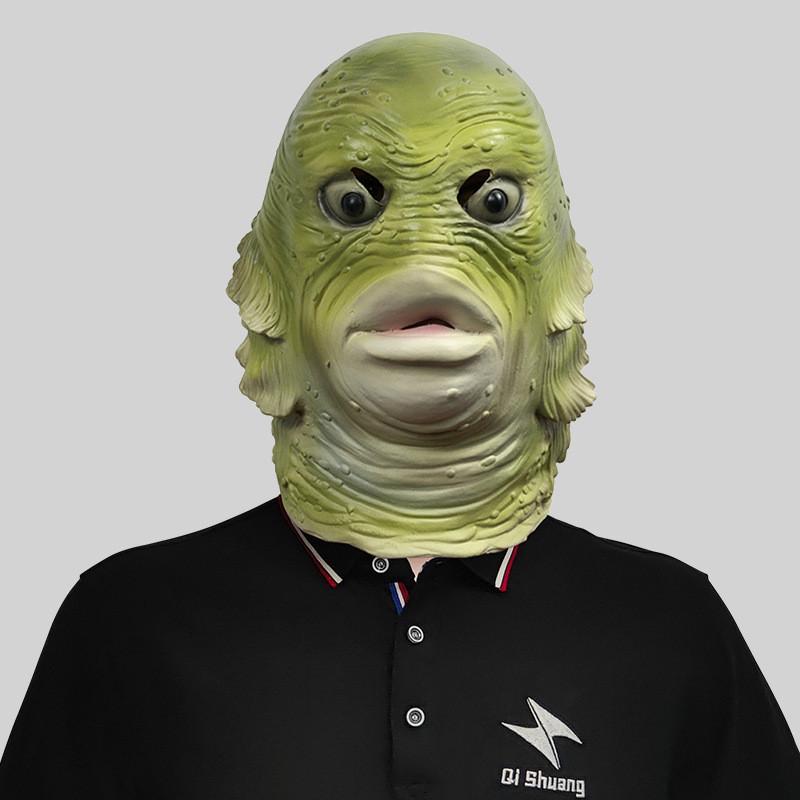 Ужасающая маска демона Черного озера для Хэллоуин-вечеринок и косплей-мероприятий из латекса