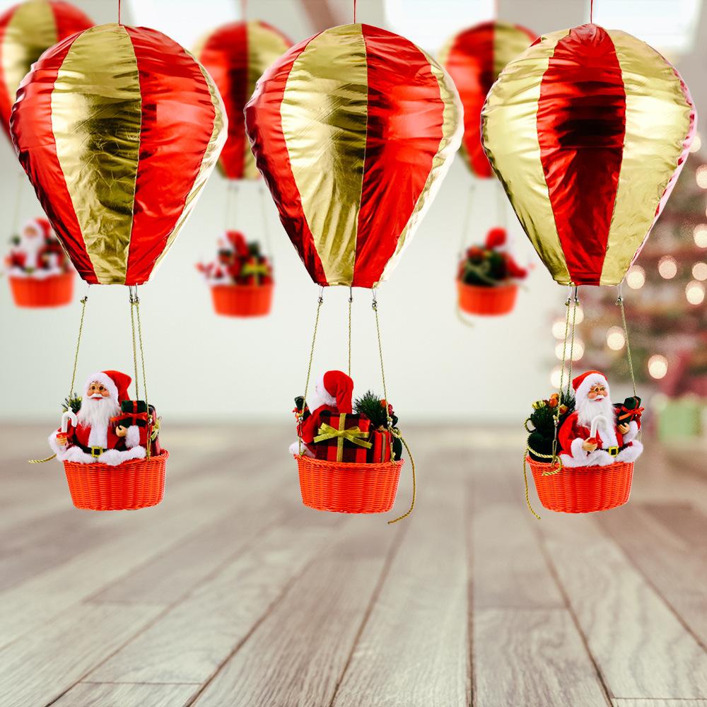 D2 2025 Christmas Hot Air Balloon Ornaments Snowman Santa In Hot Air Balloon Ornament Pendant For Christmas Trees Xmas Decor