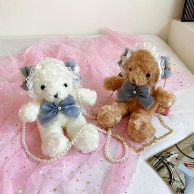 Lace Bear Doll Bag Sweet Girl Shoulder Crossbody Bag Lolita Women's Bag