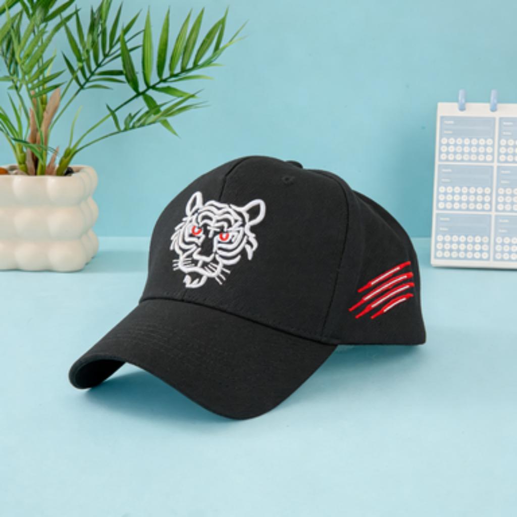 Tiger Embroidery Baseball Cap For Men Women Red Claw Mark Hip Hop Streetwear Adjustable Dad Hat Outdoor Sun Hat