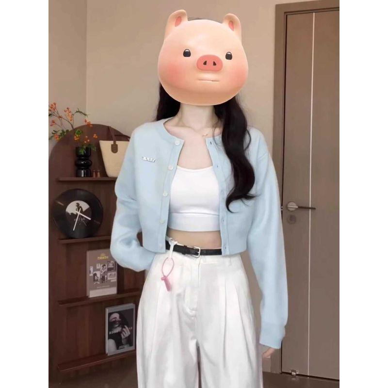 

Нарядный синий короткий вязаный кардиган нишевого стиля Blue 2XL Suggested 65.00 kg-75.00 kg