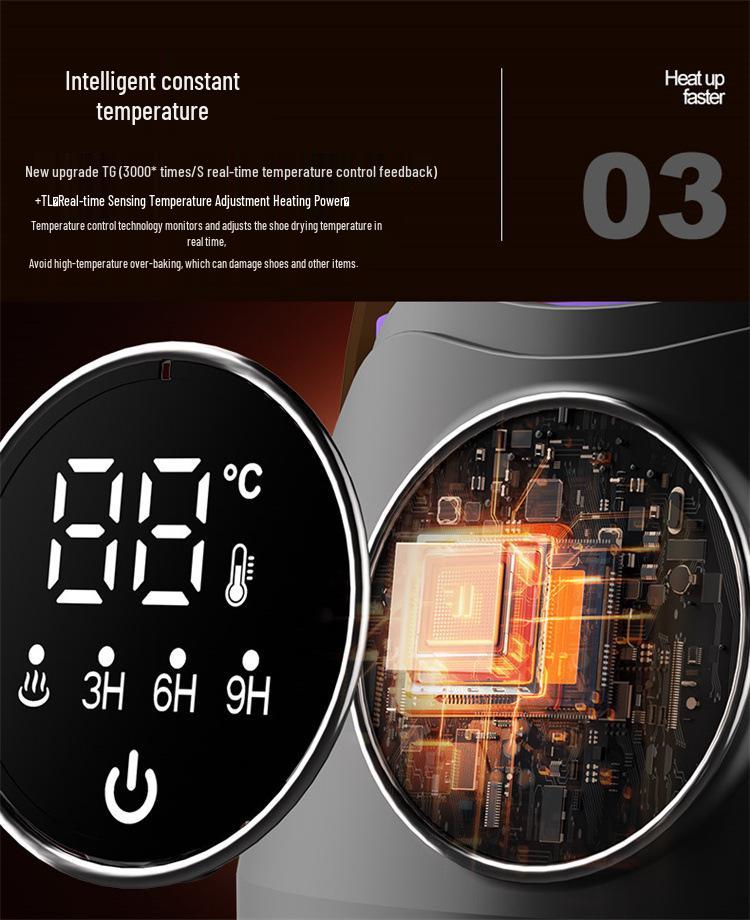 Tragbarer Faltbarer Schuhtrockner: Schnelltrocknend, Zeitgesteuert, Konstante Temperatur, Desodorierend & Sterilisierend.