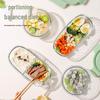 Recipiente Alimentare Oval-Geam Ru Han 760ml, Sigure pentru Cuptor cu Microunde și Congelator, Pachet de 2