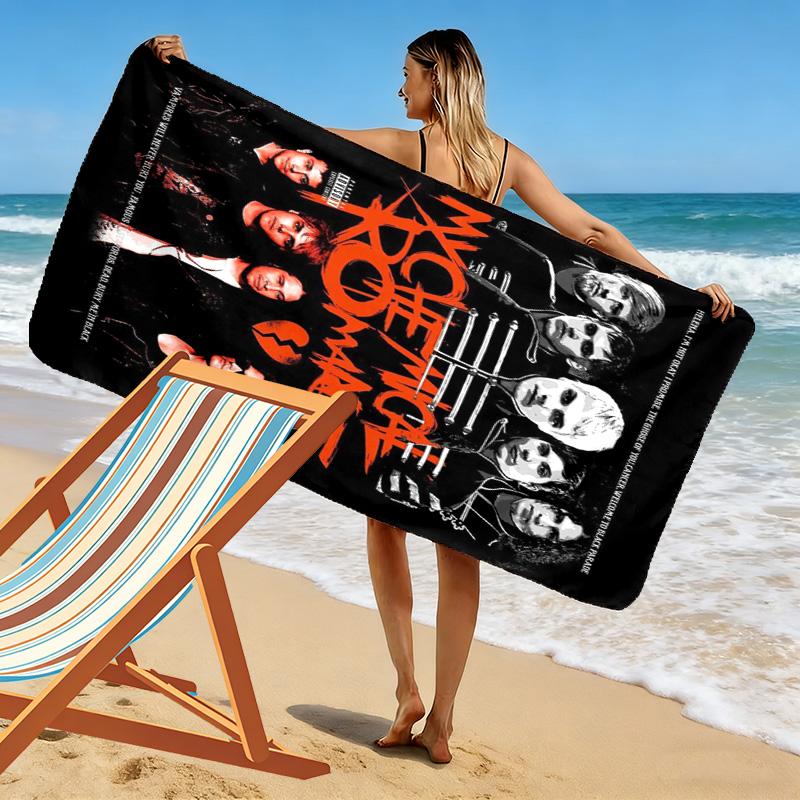 My Chemical Romance Print Beach Towel, Large Soft Quick Dry Towel for Beach Camping Swimming