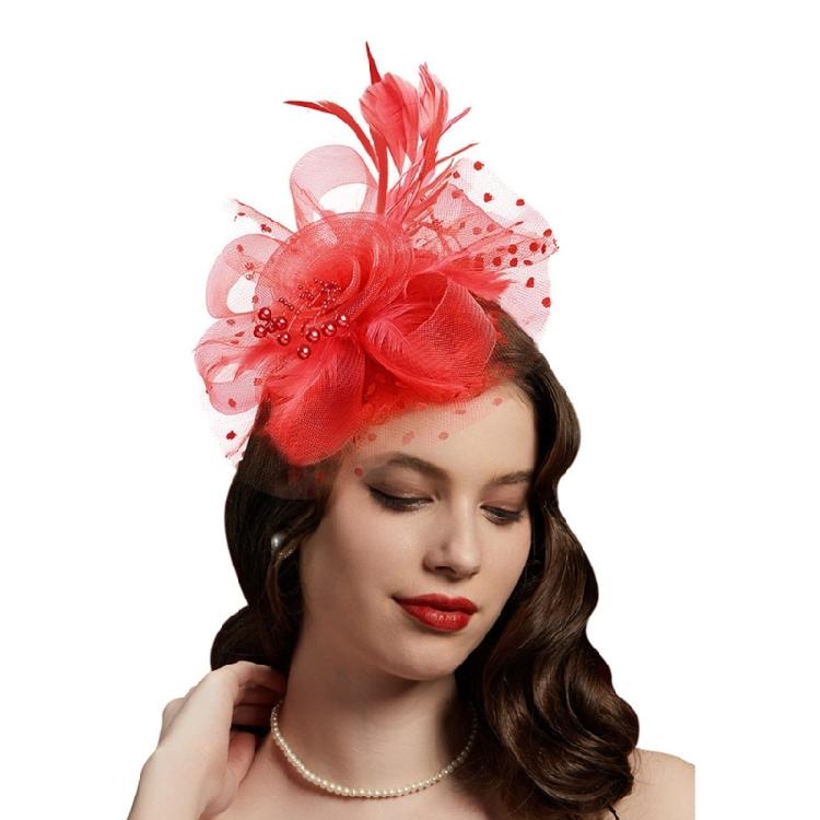 Fascinateur Chapeau Clip Cheveux Fleur Plume Luxueux Pour Événement Thème Années 1920 Style et Fêtes Costumées Femmes Séances Photo