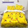 Pikachu Pokémon Pattern Bedding Home Decoration Birthday Gift (1 * Duvet Cover + 2 * Pillowcase, Without Core)