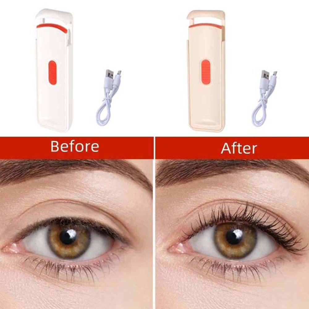 Mini Heated Eyelash Curler Makeup Tools Eyelash Lift Curling Clip Electric Eyelash Curler Shaping