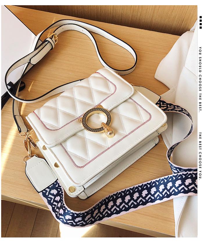 2020 neue rhomboide Handtaschen Mode Persönlichkeit Schloss Trend One-Shoulder-Diagonal-Tasche