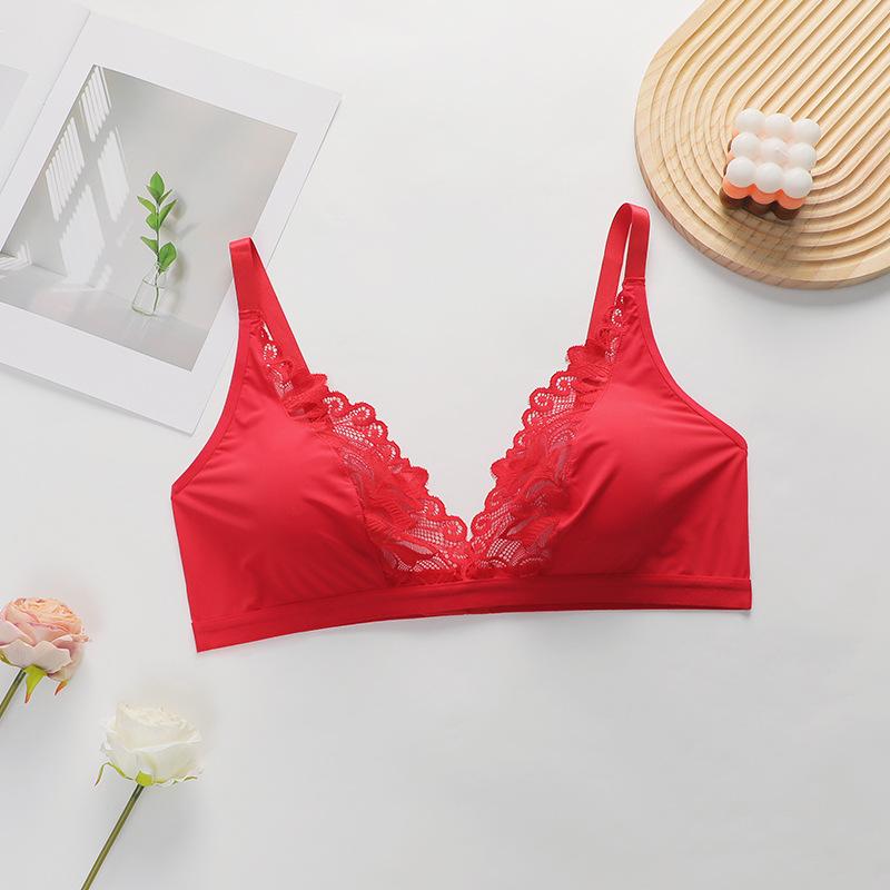 Sexy French Ultra-thin See-through Lace Bra for Large Breasts