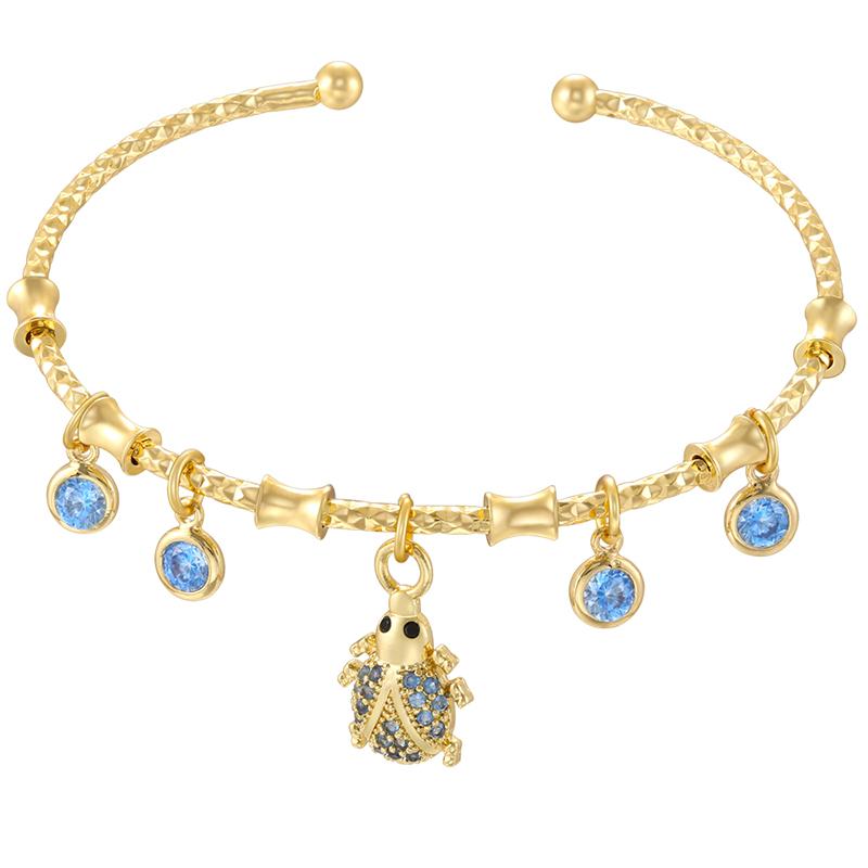 

ZHUKOU Candy Bracelet Ladies Golden Romantic Round Charm Bracelet Ladies Birthday Gift Men s Bracelet Jewellery :VL648 65mm