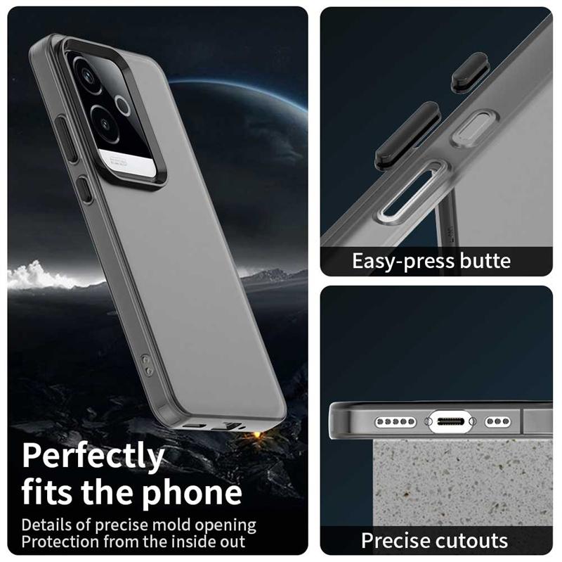 Anti-Drop Candy Color Phone Case For Realme GT 6 China Matte Transparent Case Realme GT 6 China Cover For Realme GT 6 China Case