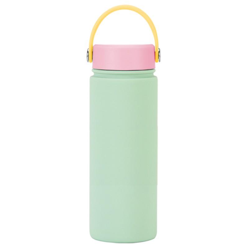 550ml Stainless Steel Vacuum Insulated Travel Mug With Wide Mouth Carry Strap - Outdoor Sports Water Bottle Gym Hiking