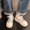 Original niche thick-soled ugly cute little white shoes women's 2025 spring new retro round head board shoes sports and leisure shoes
