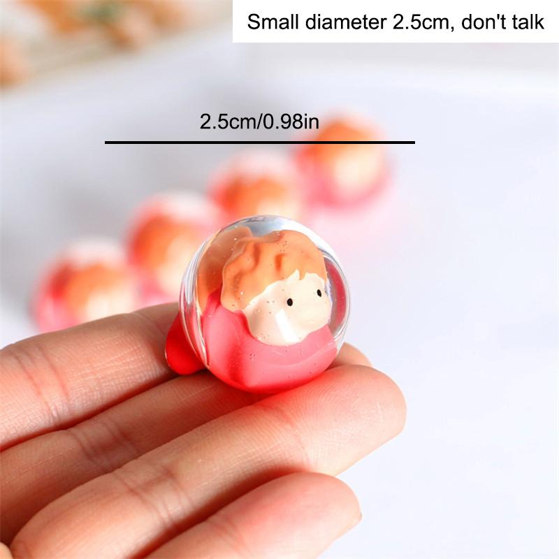 Anime gullfisk prinsesse Ponyo mikro landskapspynt mini lysende gullfisk ji glass diy skrivebordsmodell dukkehusdekor leker