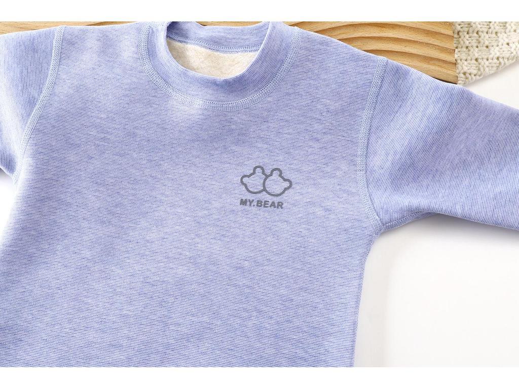 Koala Fleece Seamless Kids' Warm Suit: Brushed Thick Underwear for Autumn & Winter