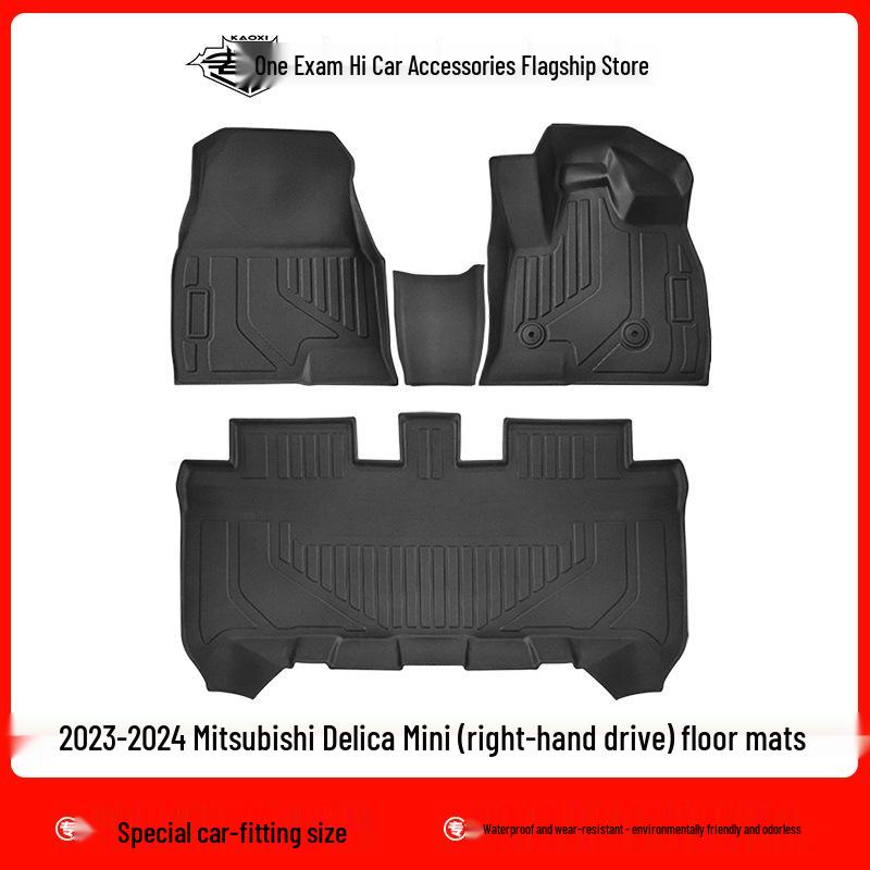 

Eco-Friendly All-Weather TPE Foot Mats for 2023-2024 Mitsubishi Delica MINI RHD