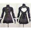 Anime Automata 2b Cosplay Costume Black Tone Dress With Gloves Headwear Yorha No. 2 Type B Halloween Party Outfits