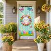 Holiday Banner Spring Theme Easter Egg Banner Easter Bunny Banner Colorful Bunny Theme For Spring Party Family Gathering