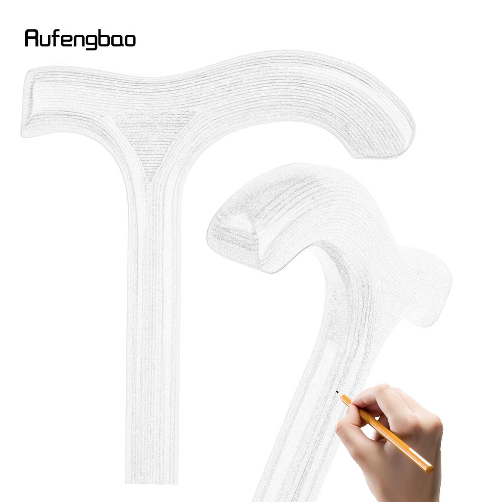 Roter Holzstock mit einem Gelenk, modischer Gehstock, dekorativer Cosplay-Stock, Halloween-Streitkolben, Krücke, Stab, Krummstab, 92cm